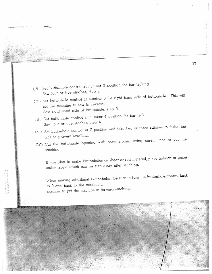 SINGER W712 User Manual | Page 18 / 48