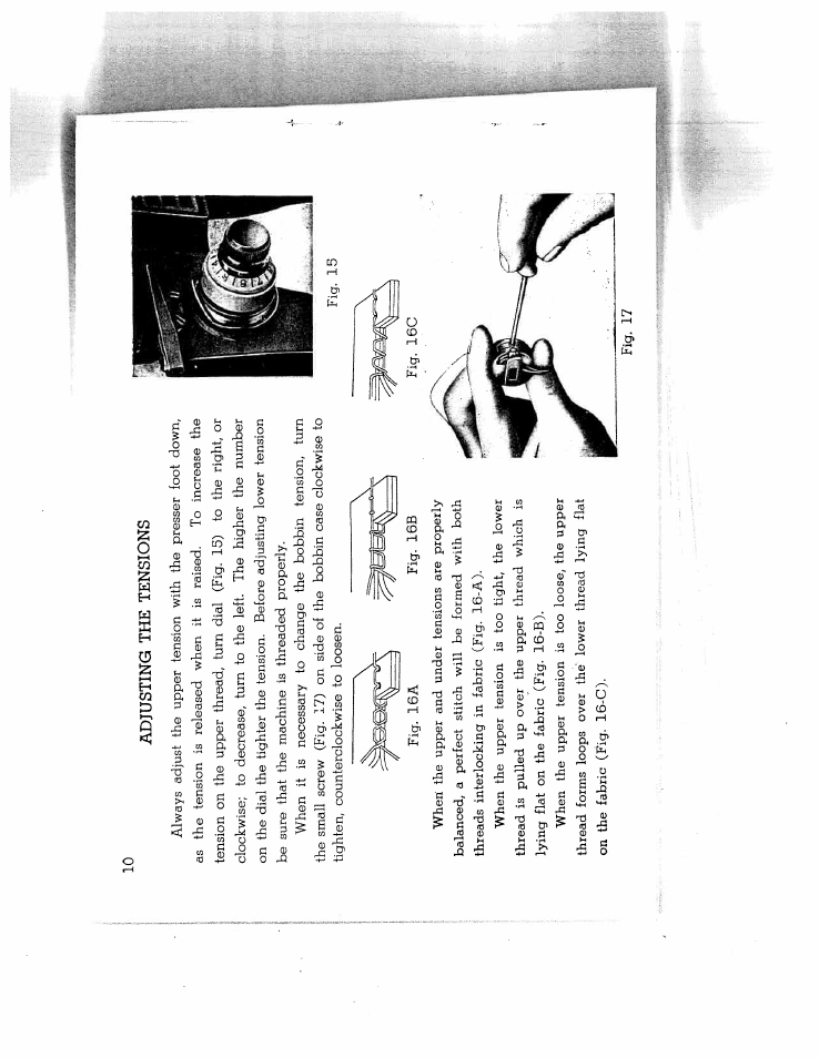 Adjusting the tensions | SINGER W714 User Manual | Page 12 / 44