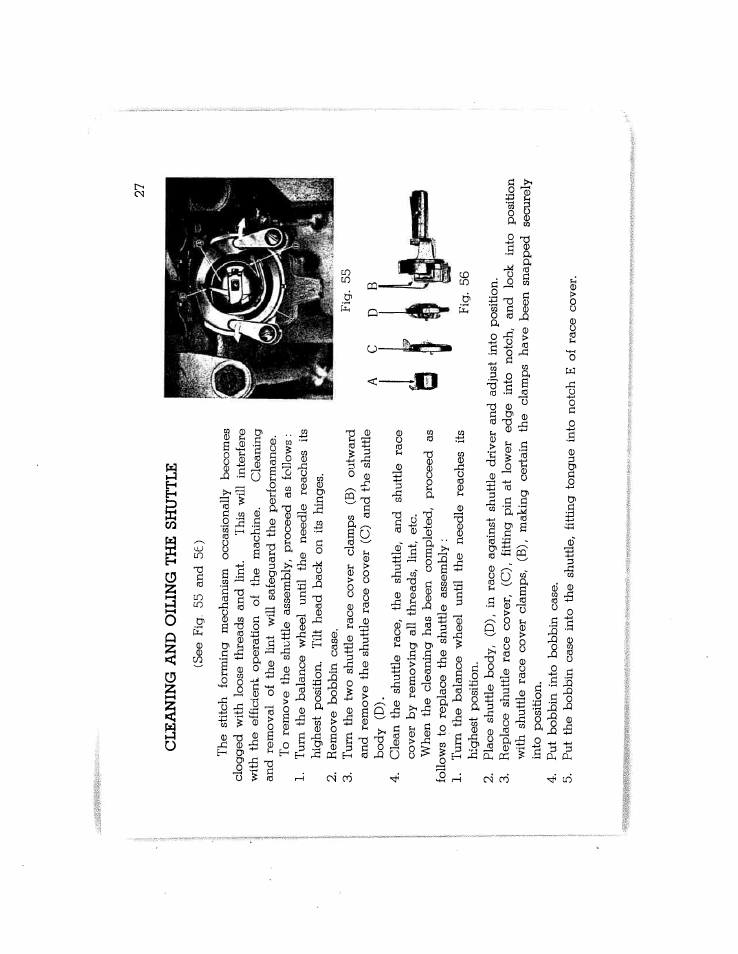 Cleaning and oiling the shuttle | SINGER W714 User Manual | Page 29 / 44