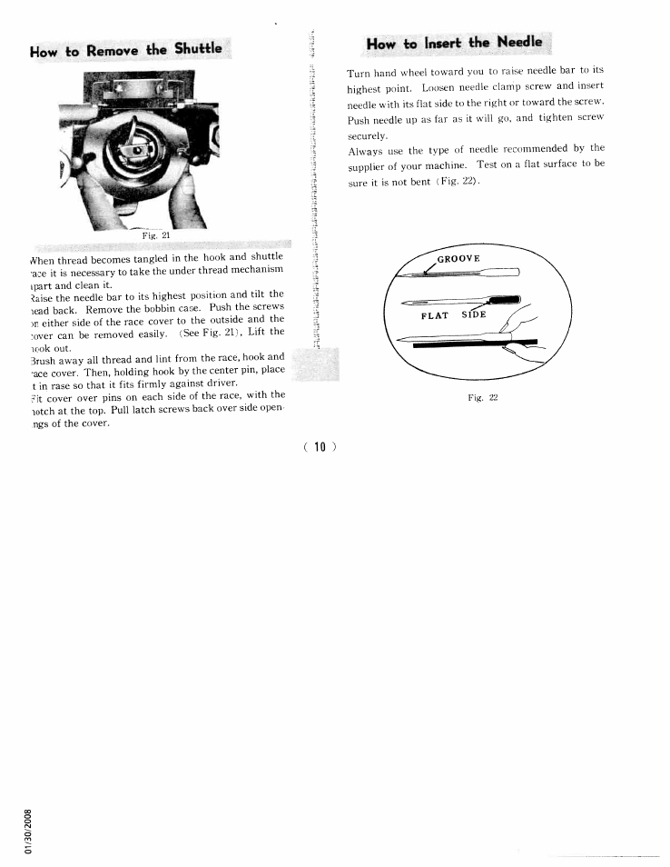 How to insert the needle | SINGER W761 User Manual | Page 13 / 31