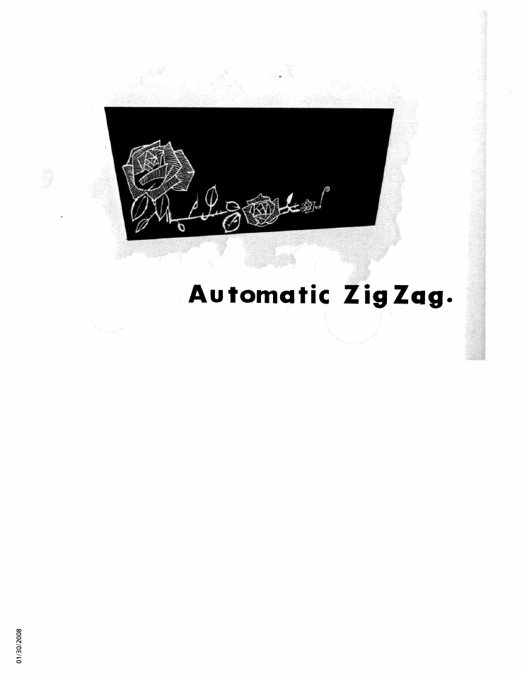Automatic zigzag | SINGER W761 User Manual | Page 16 / 31