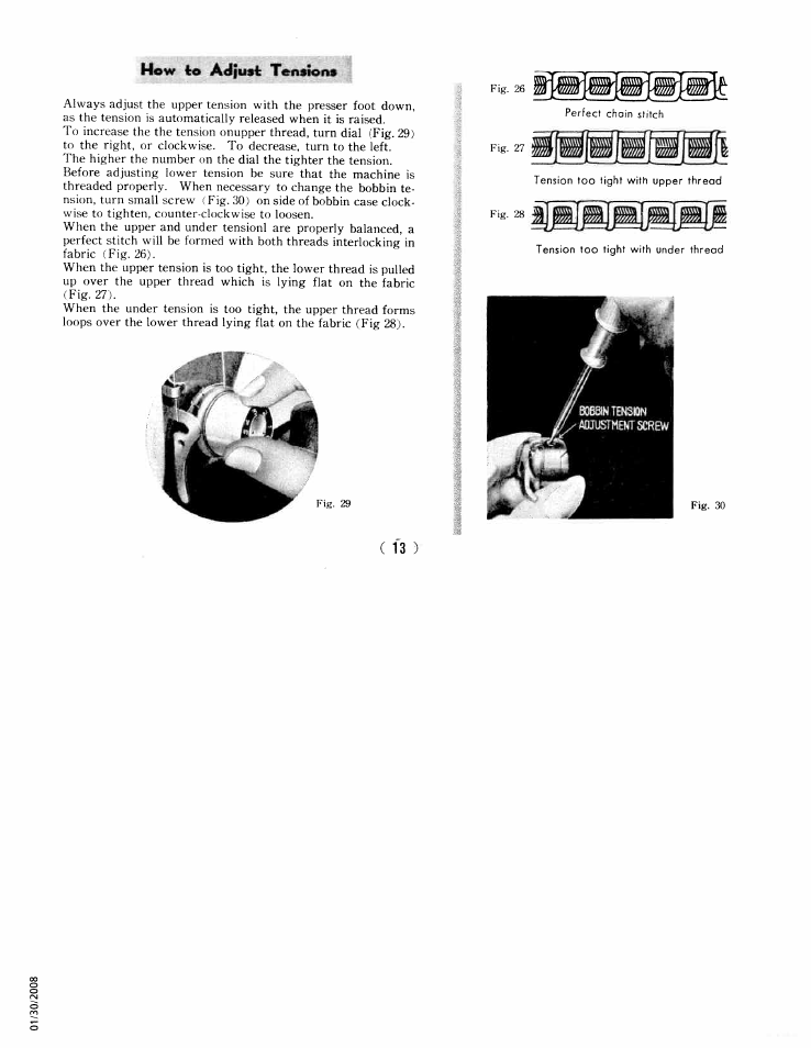 How to adjust tensions | SINGER W761 User Manual | Page 18 / 31