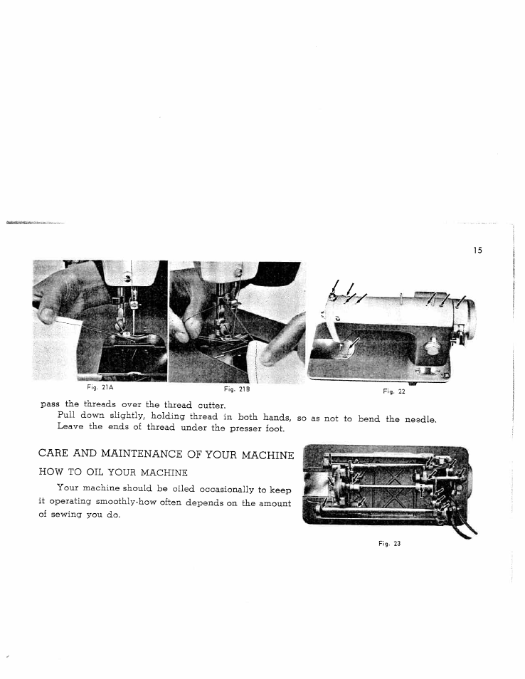 Care and maintenance of your machine | SINGER W7911 User Manual | Page 15 / 29