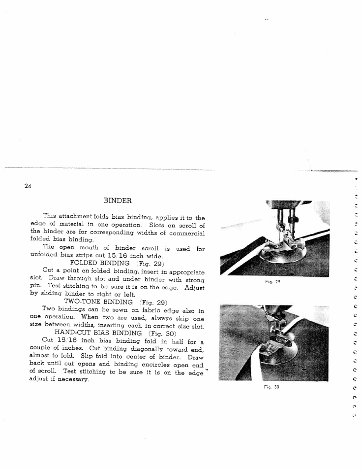 Binder | SINGER W7911 User Manual | Page 24 / 29