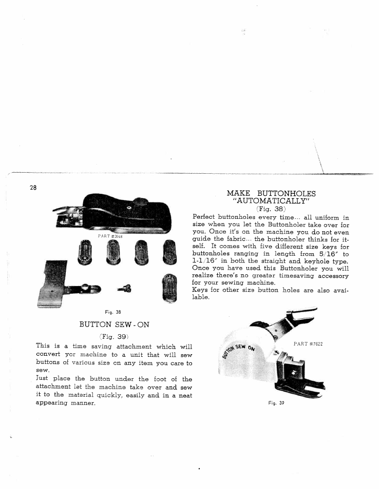 Make buttonholes "automatically | SINGER W7911 User Manual | Page 28 / 29
