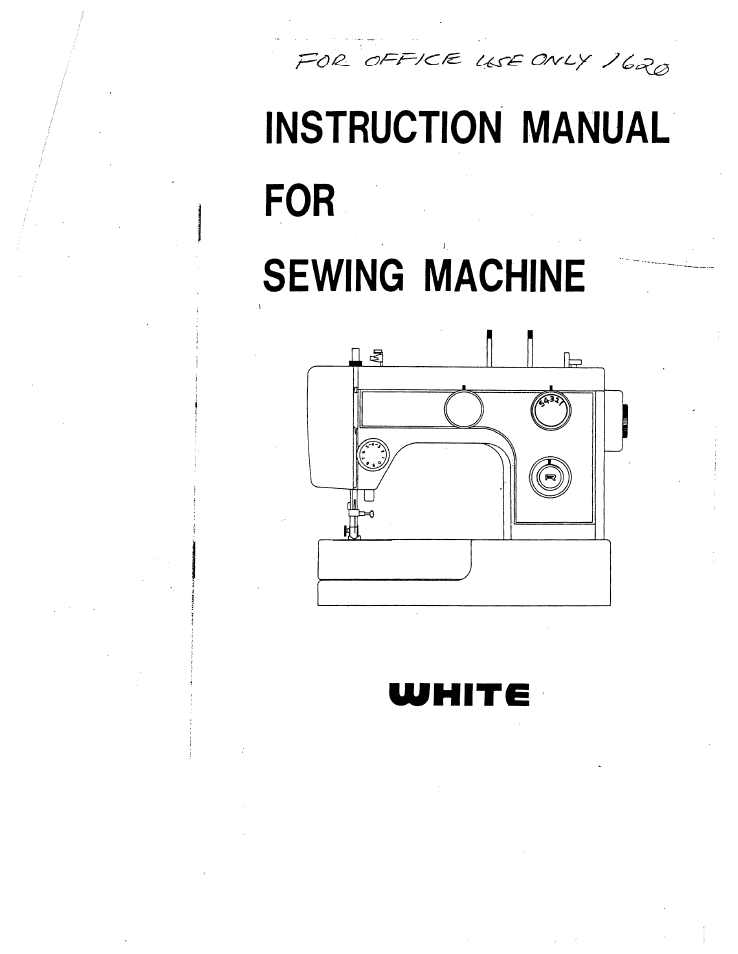 SINGER W1630 User Manual | 33 pages