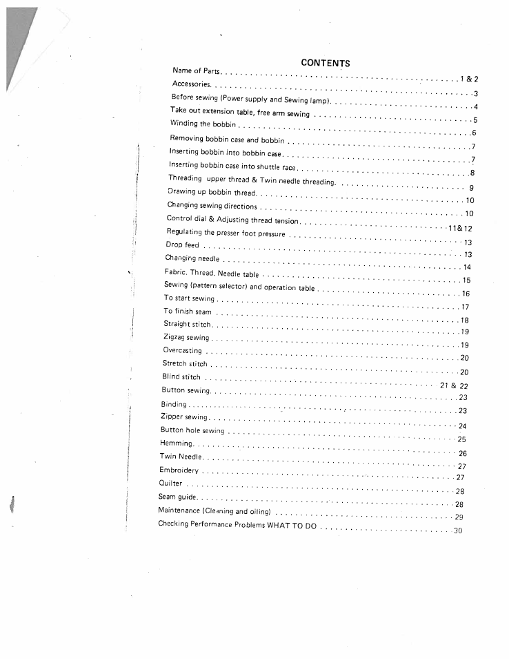 SINGER W1630 User Manual | Page 3 / 33