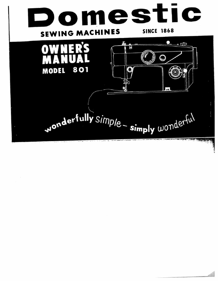 SINGER W801 User Manual | 48 pages