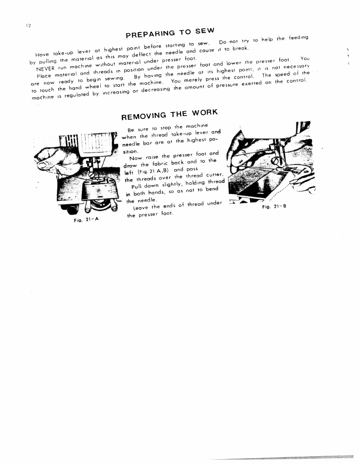 SINGER W801 User Manual | Page 13 / 48