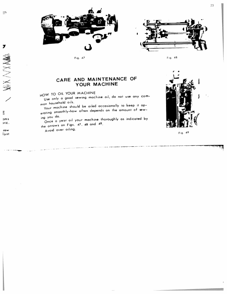 Care and maintenance of your machine, Dk d | SINGER W801 User Manual | Page 24 / 48