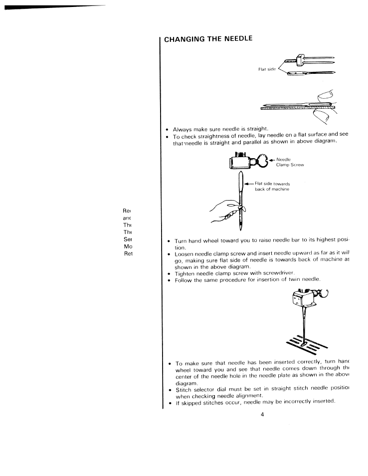 Changing the needle | SINGER W811 User Manual | Page 6 / 58