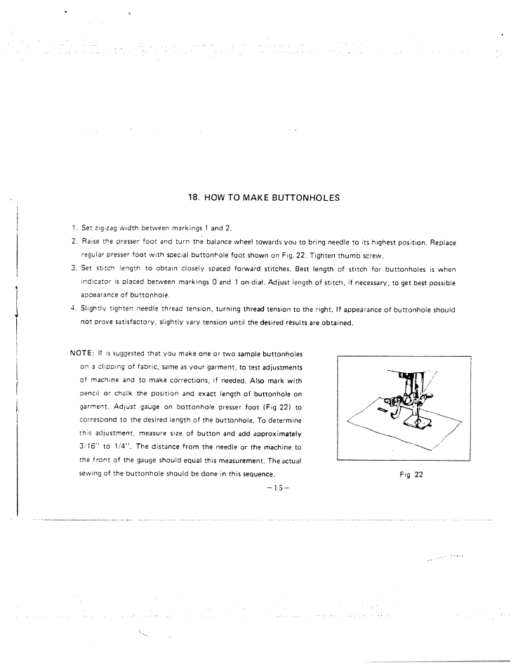 SINGER W815 User Manual | Page 16 / 26