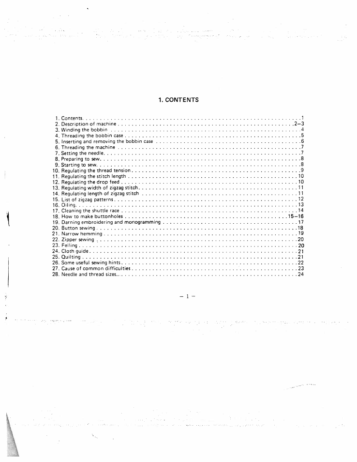 SINGER W815 User Manual | Page 2 / 26