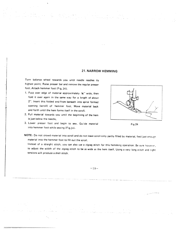 SINGER W815 User Manual | Page 20 / 26