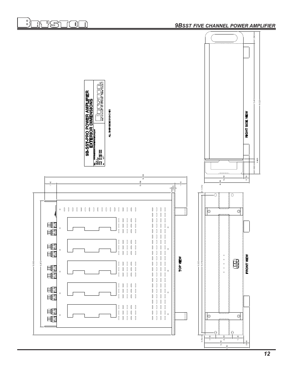 Bryston 9BSST User Manual | Page 14 / 16
