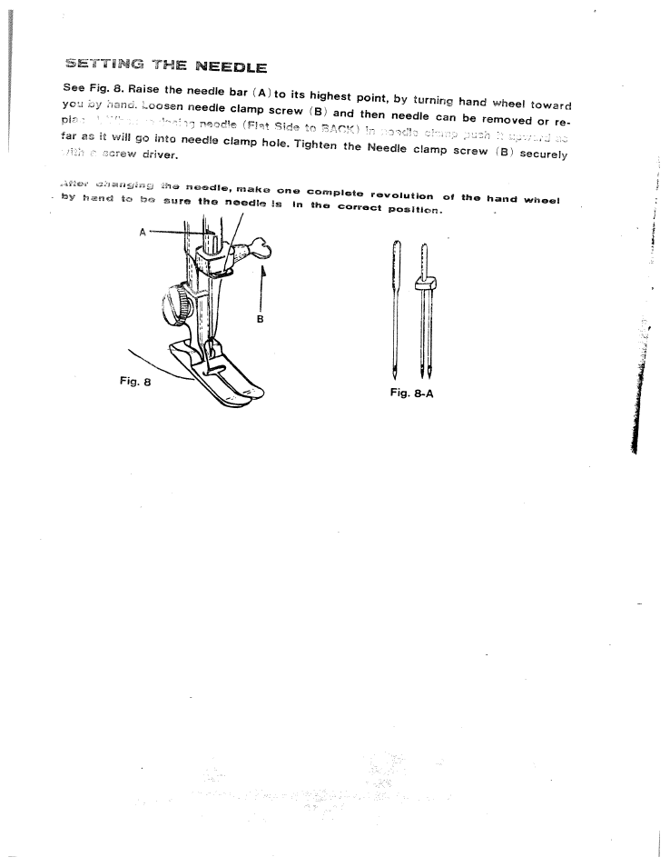 Settimg the | SINGER W816 User Manual | Page 11 / 58
