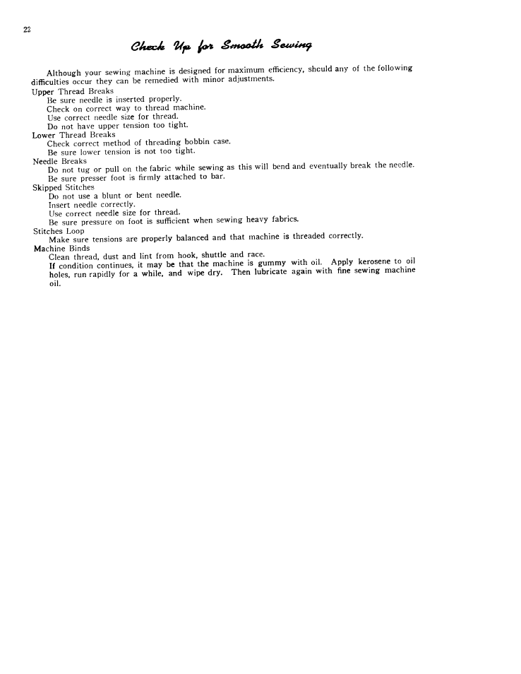 Gueck bmoout se, Jidnf | SINGER W8418 User Manual | Page 22 / 23