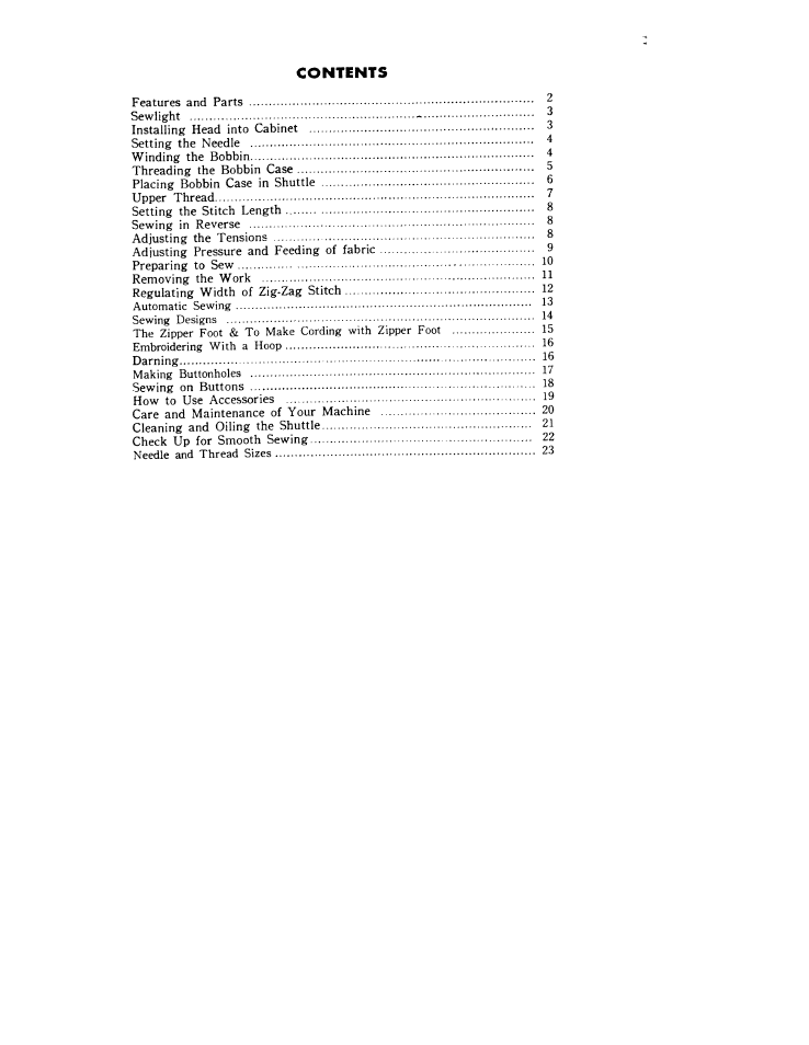 SINGER W8418 User Manual | Page 3 / 23