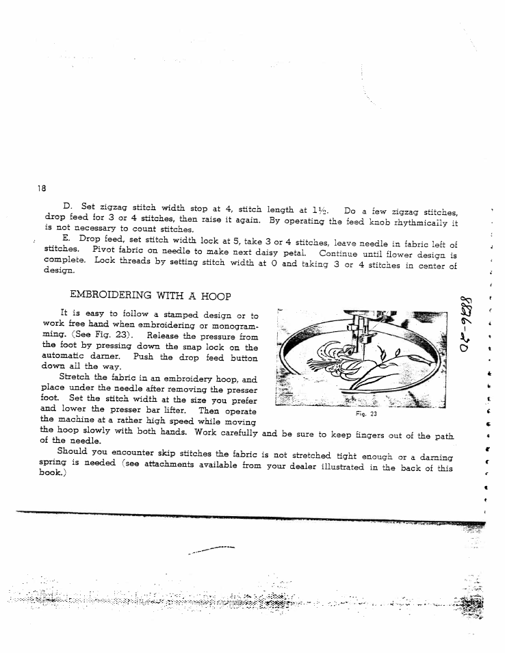 Embroidering with a hoop | SINGER W8931 User Manual | Page 18 / 34