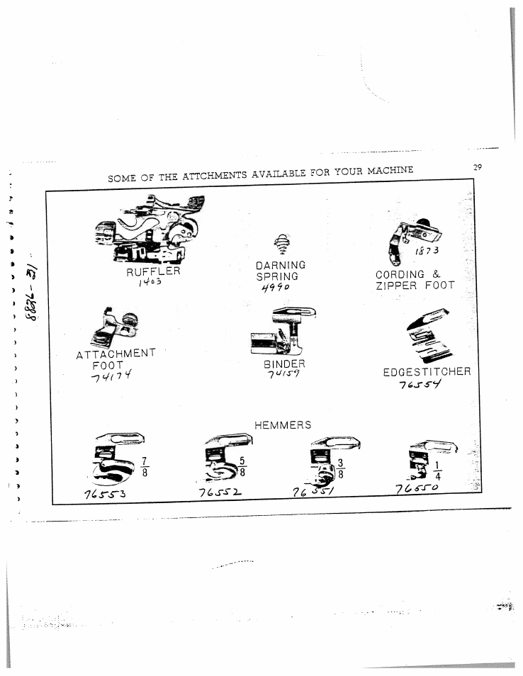 SINGER W8931 User Manual | Page 29 / 34
