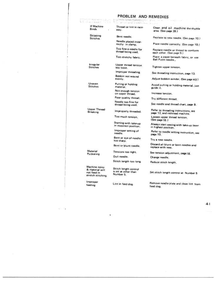 SINGER W910 User Manual | Page 41 / 41