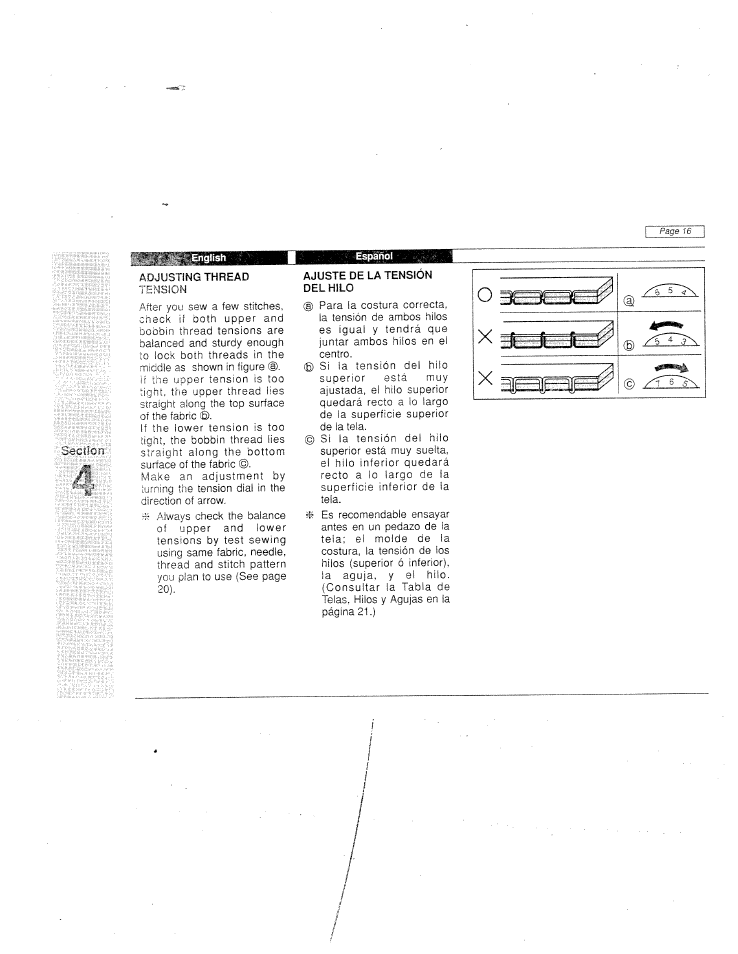 Ajuste de la tensión, Del hilo, Ajuste dela tensión del hilo | SINGER W915 User Manual | Page 24 / 61