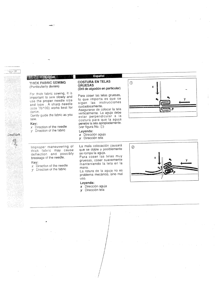 Costura en telas gruesas | SINGER W915 User Manual | Page 33 / 61