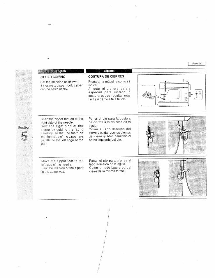 Costura de cierres | SINGER W915 User Manual | Page 44 / 61