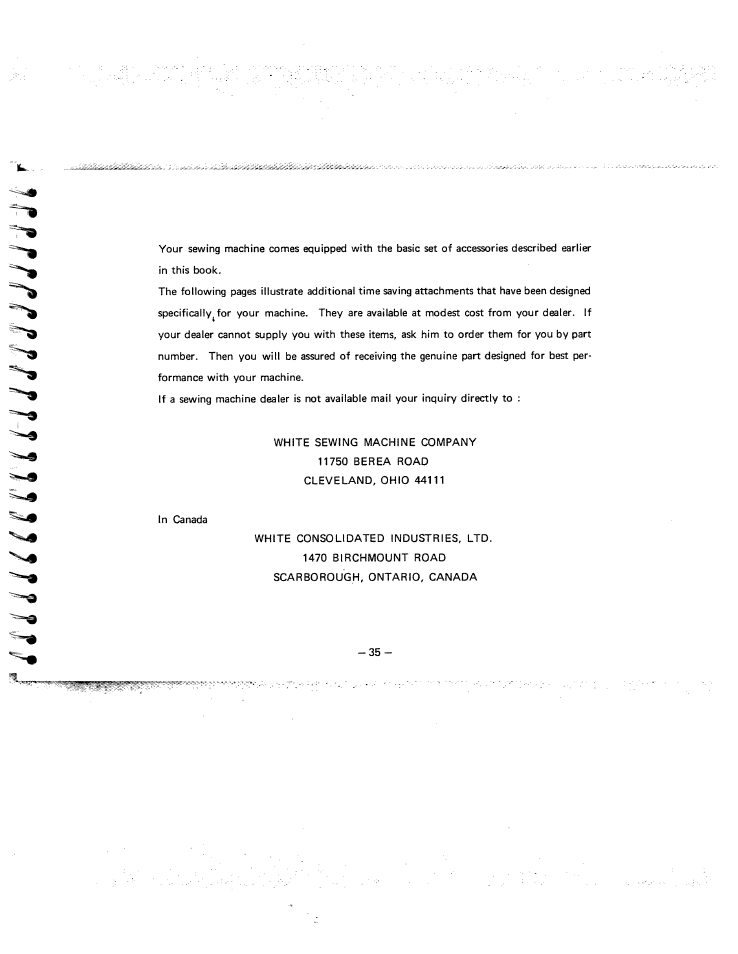 SINGER W951 User Manual | Page 36 / 44