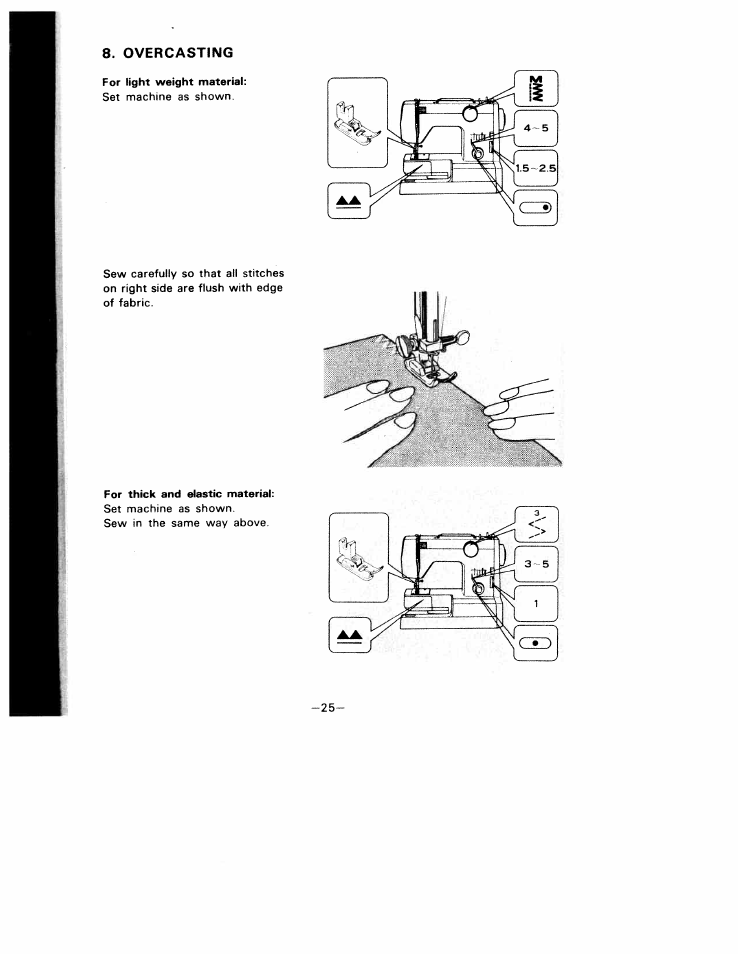 Overcasting | SINGER W1010 User Manual | Page 28 / 46