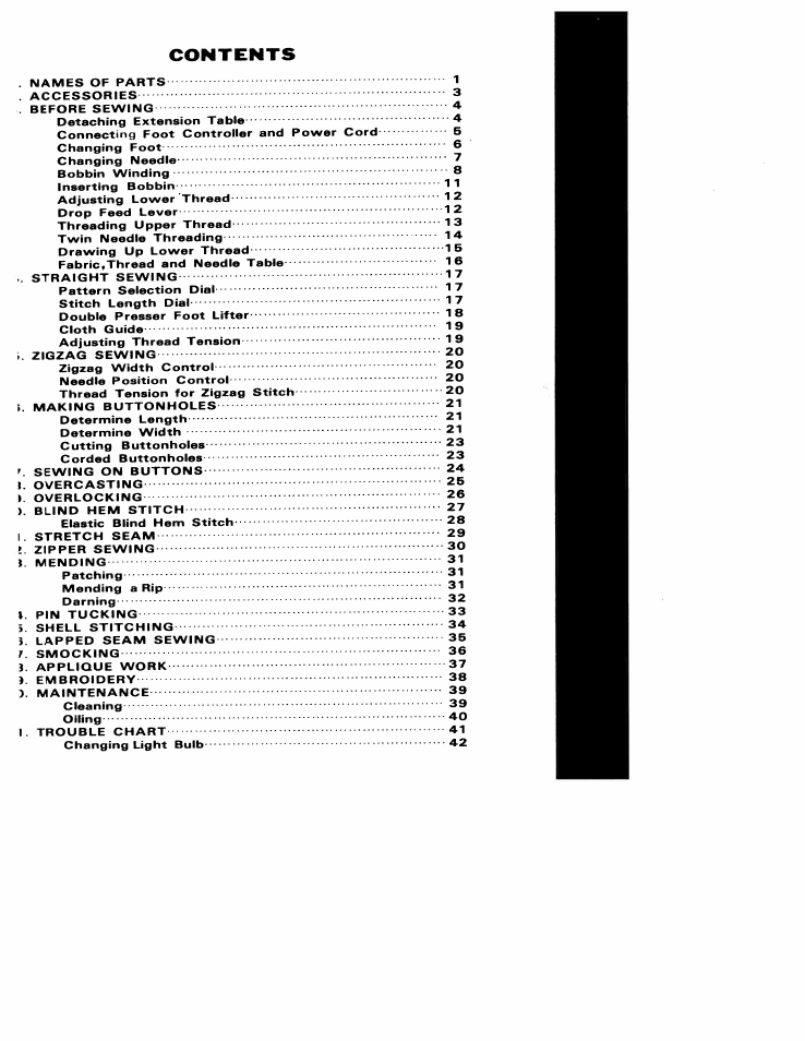 SINGER W1010 User Manual | Page 3 / 46