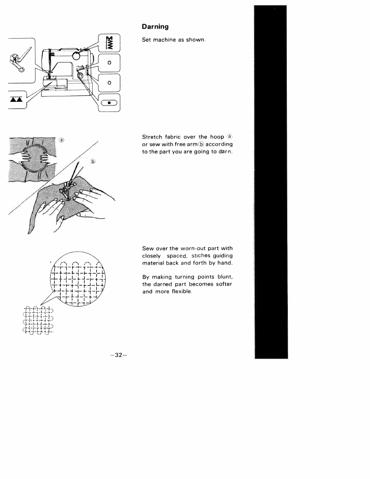 Darning | SINGER W1010 User Manual | Page 35 / 46