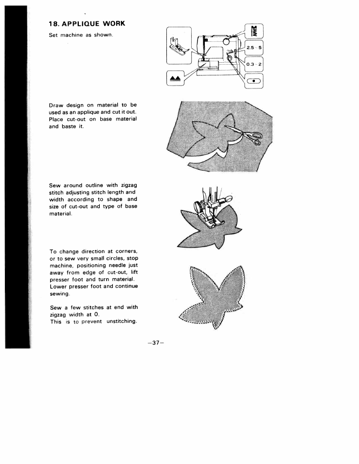 Applique work | SINGER W1010 User Manual | Page 40 / 46