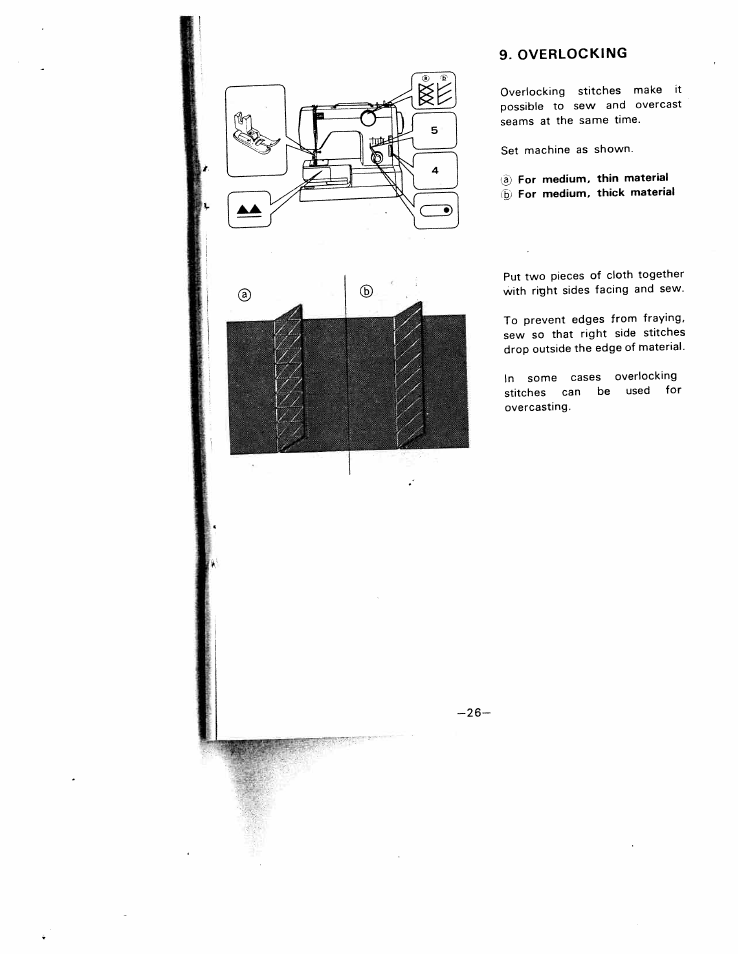 Overlocking | SINGER W1210 User Manual | Page 29 / 46