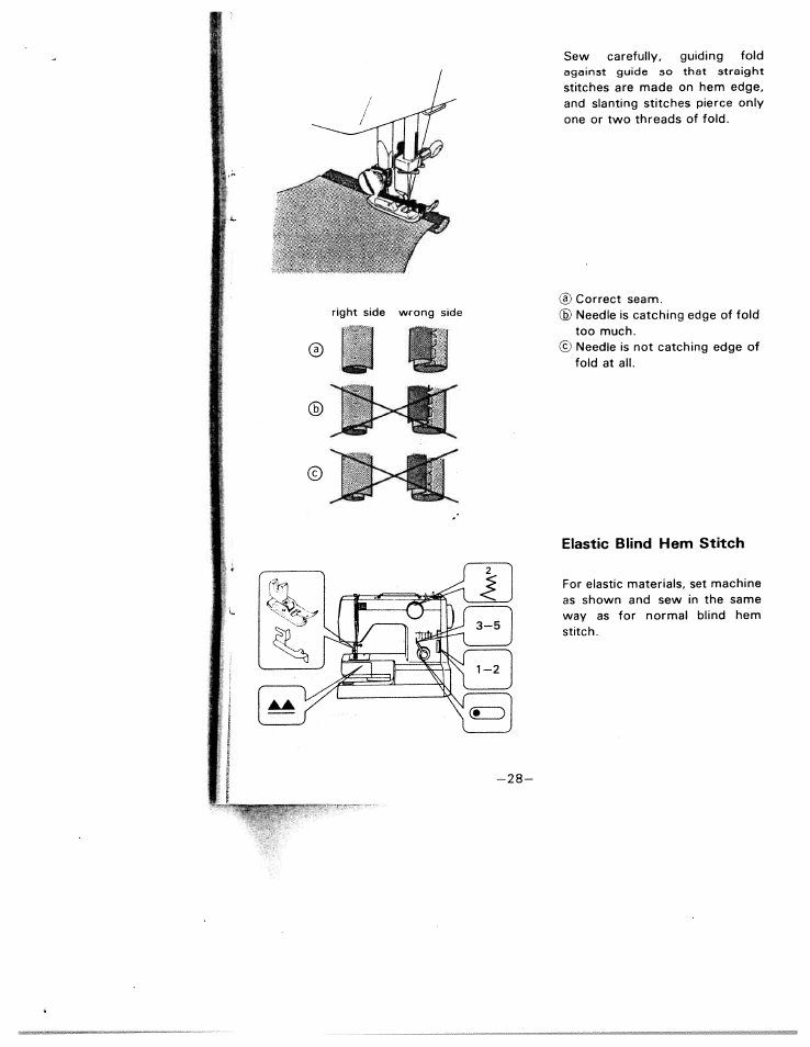 Elastic blind hem stitch | SINGER W1210 User Manual | Page 31 / 46