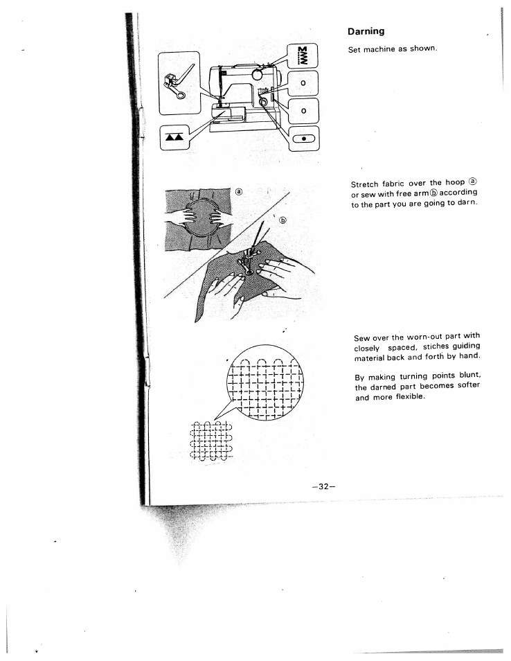 Darning | SINGER W1210 User Manual | Page 35 / 46