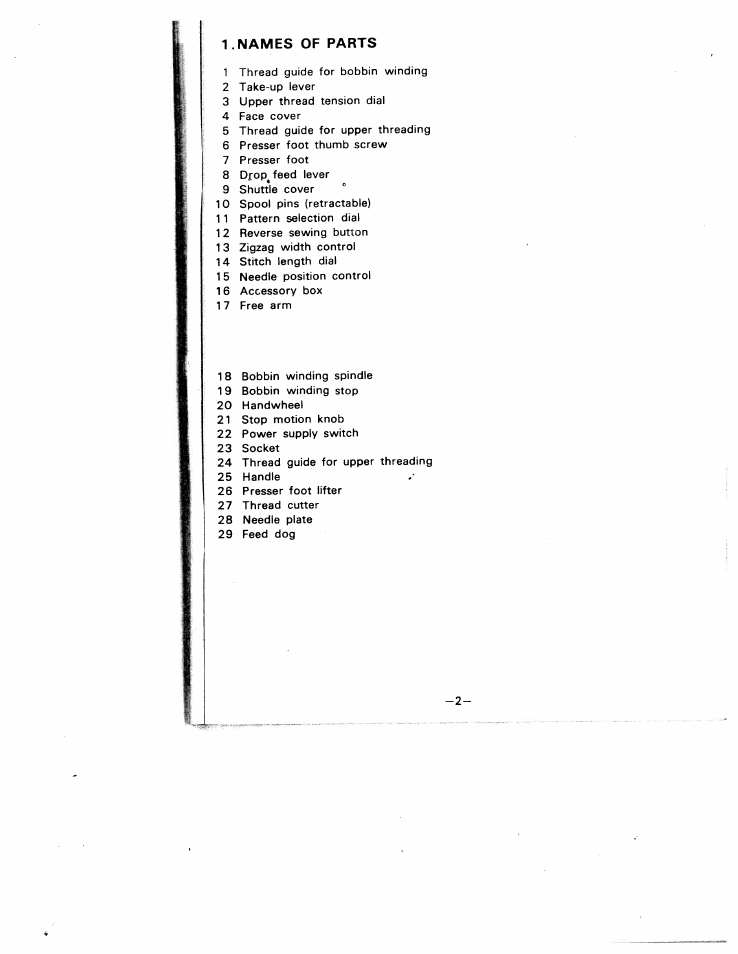 SINGER W1210 User Manual | Page 5 / 46