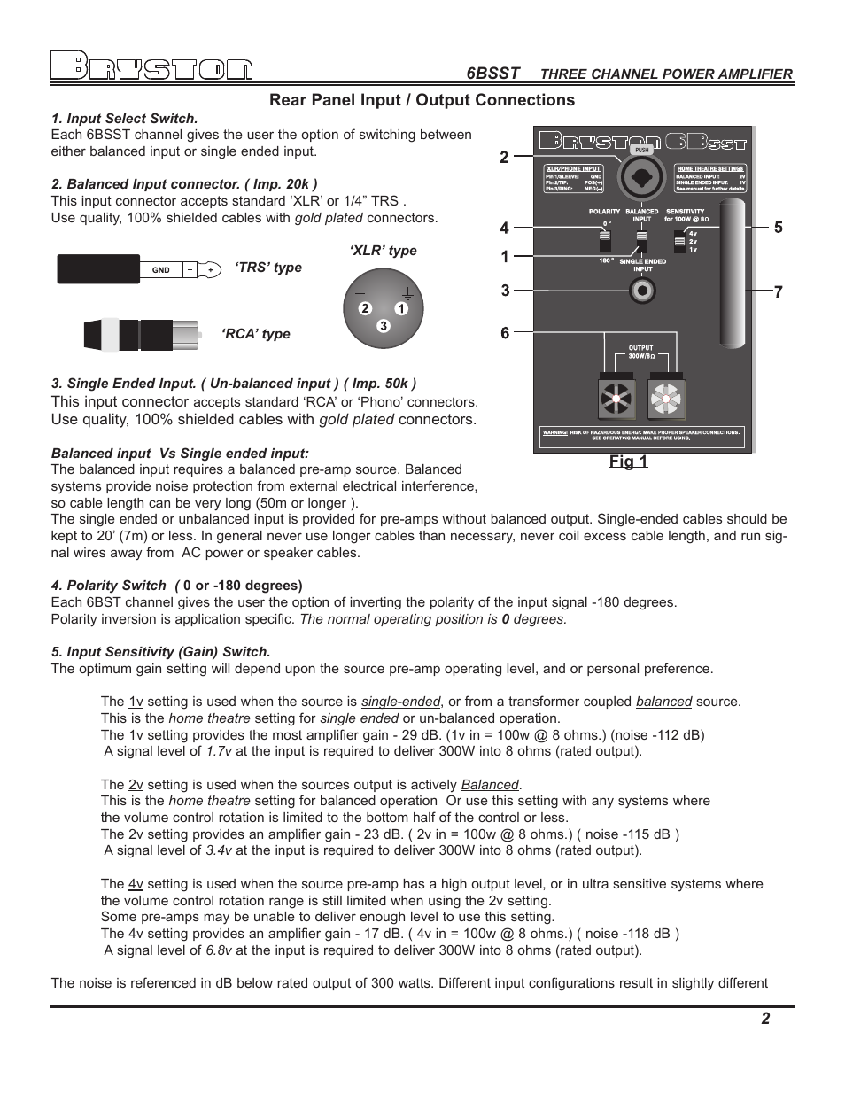 Bryston 6B SST User Manual | Page 4 / 16