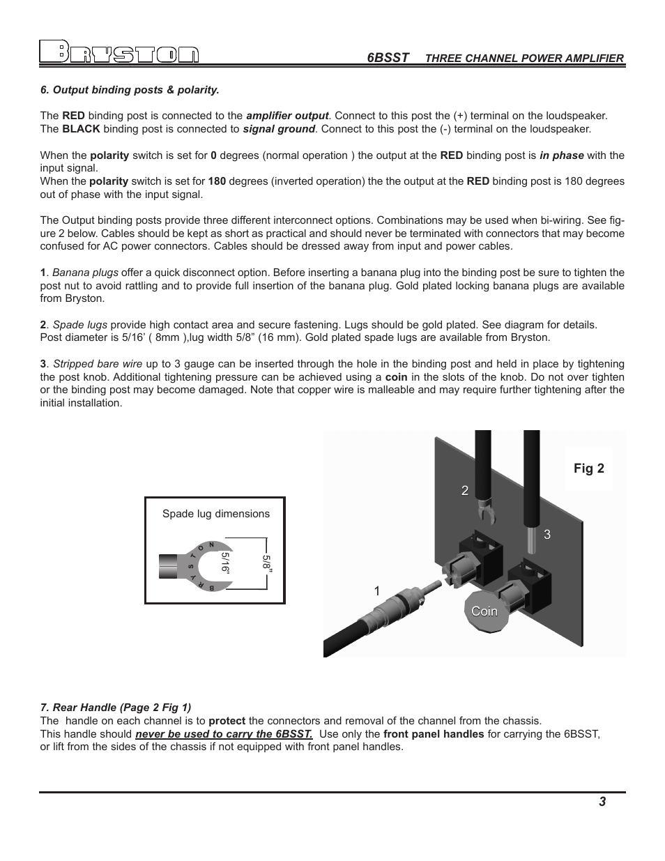 Bryston 6B SST User Manual | Page 5 / 16