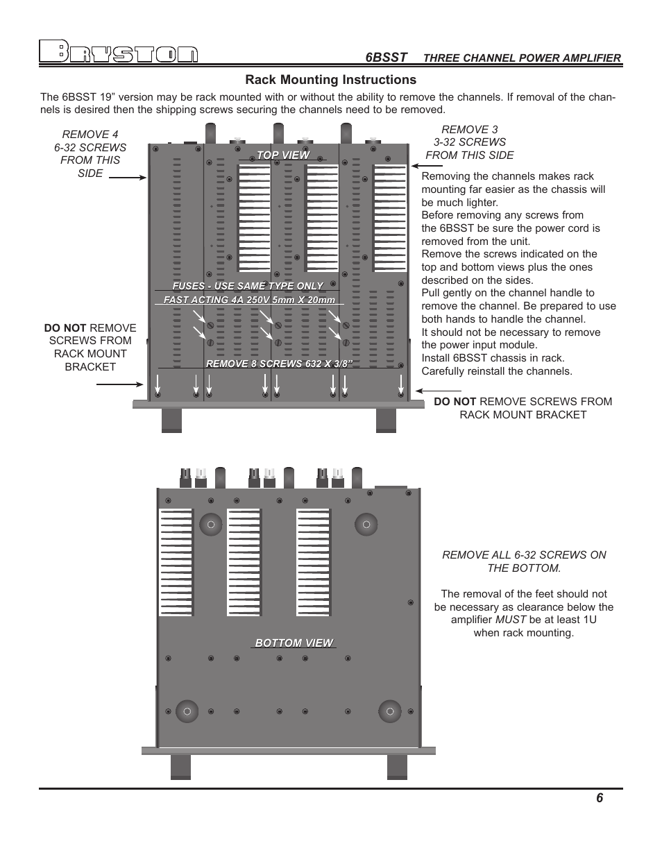 Bryston 6B SST User Manual | Page 8 / 16