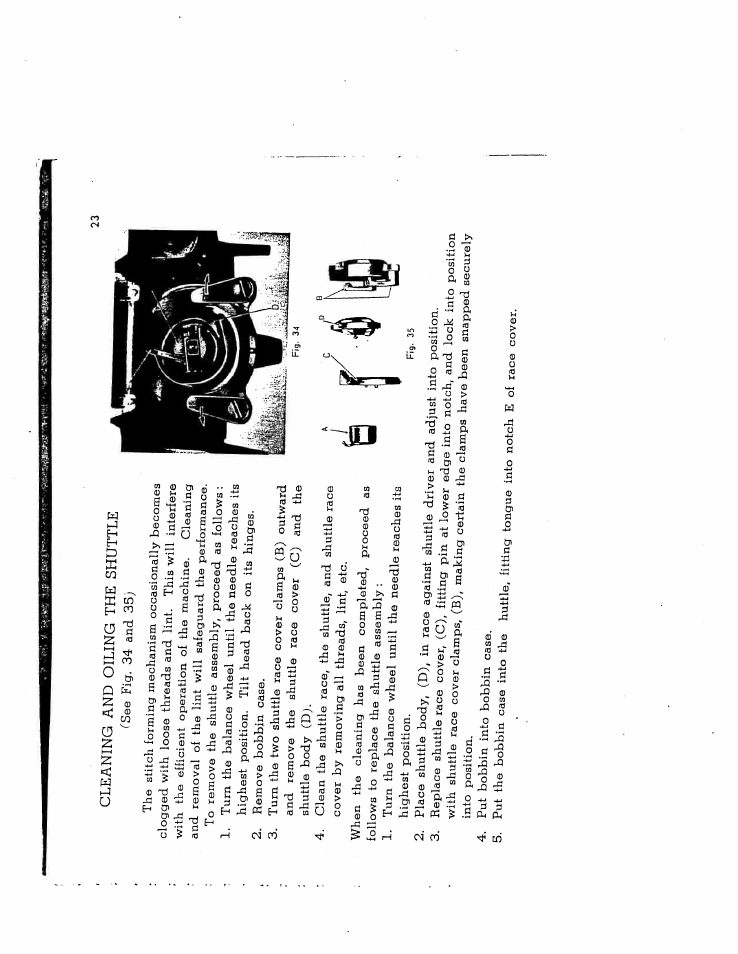 Cleaning and oiling the shuttle | SINGER W9951 User Manual | Page 21 / 34