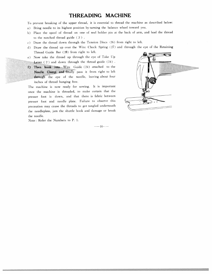 Threading machine | SINGER WF111 User Manual | Page 13 / 34