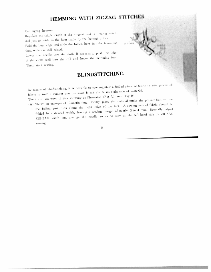 I l . ' x, Blindstitching | SINGER WF111 User Manual | Page 29 / 34