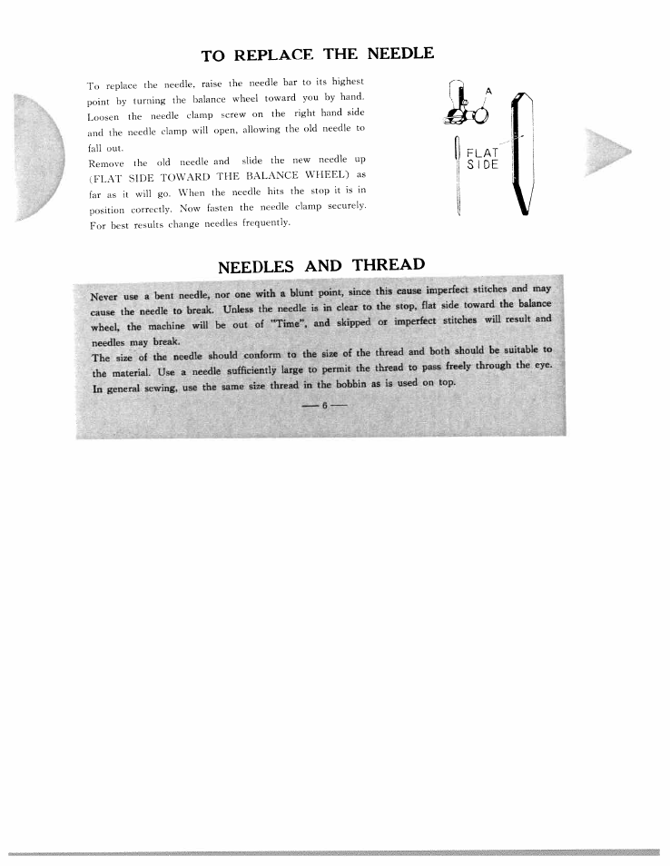 Needles and thread | SINGER WF111 User Manual | Page 9 / 34