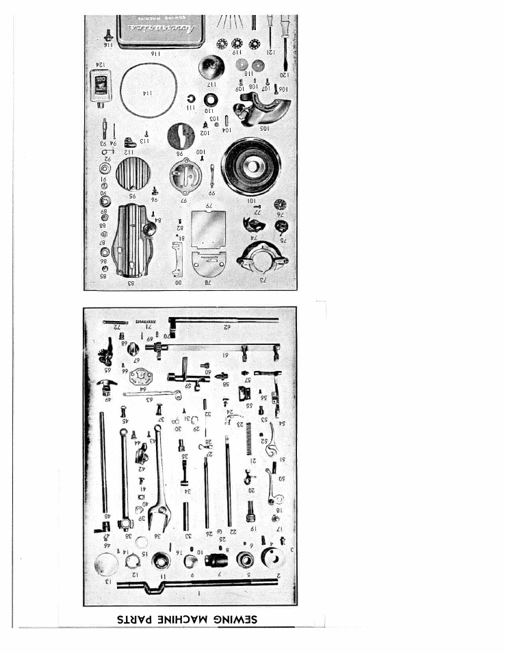Sewing machine parts | SINGER WHA-1 User Manual | Page 14 / 16