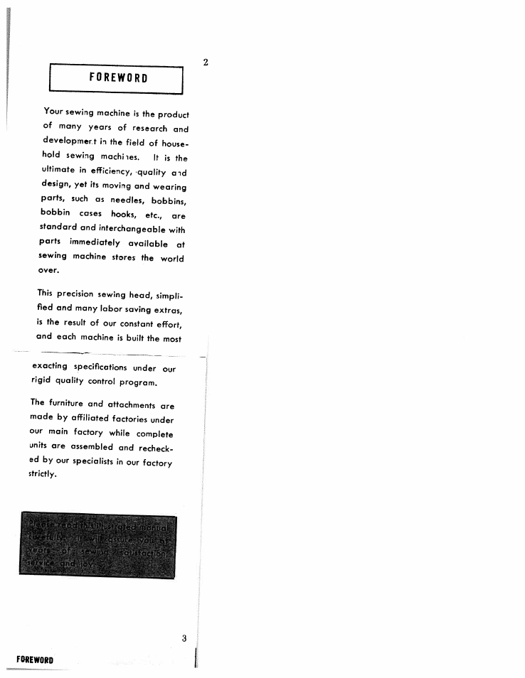 SINGER WHA-1 User Manual | Page 2 / 16