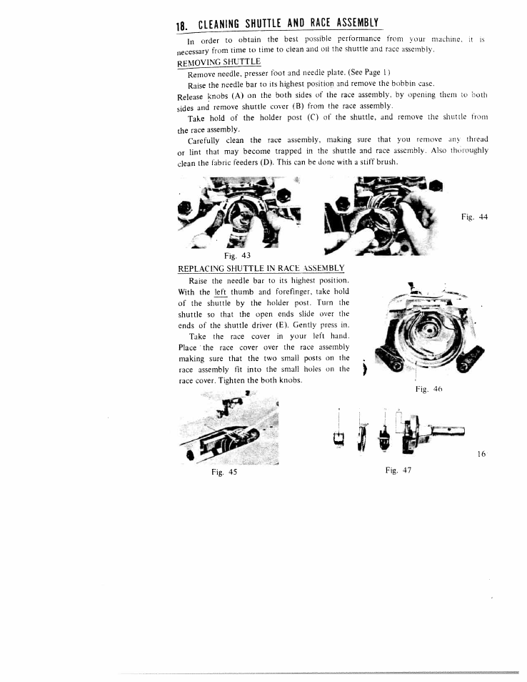 Cleaning shuttle and race assembly | SINGER WK-100 User Manual | Page 18 / 27