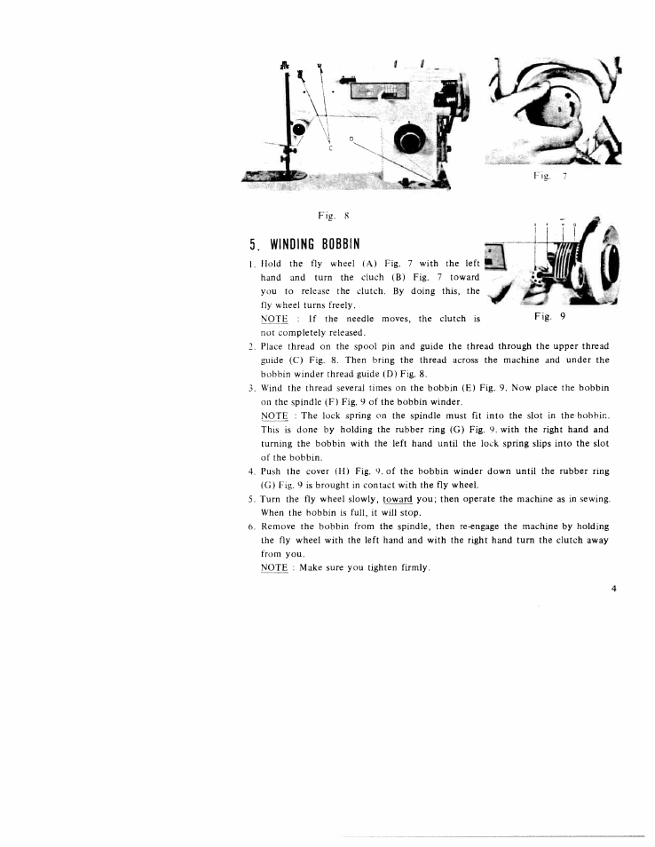 Winding bobbin | SINGER WK-100 User Manual | Page 6 / 27