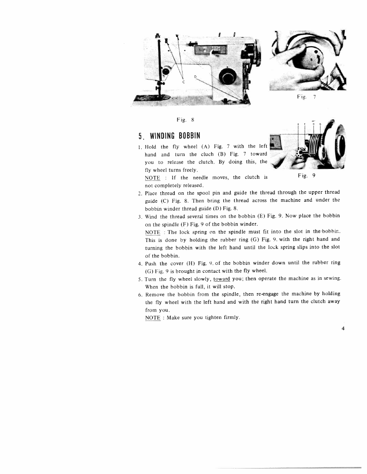 Winding bobbin | SINGER WK-100 User Manual | Page 6 / 32