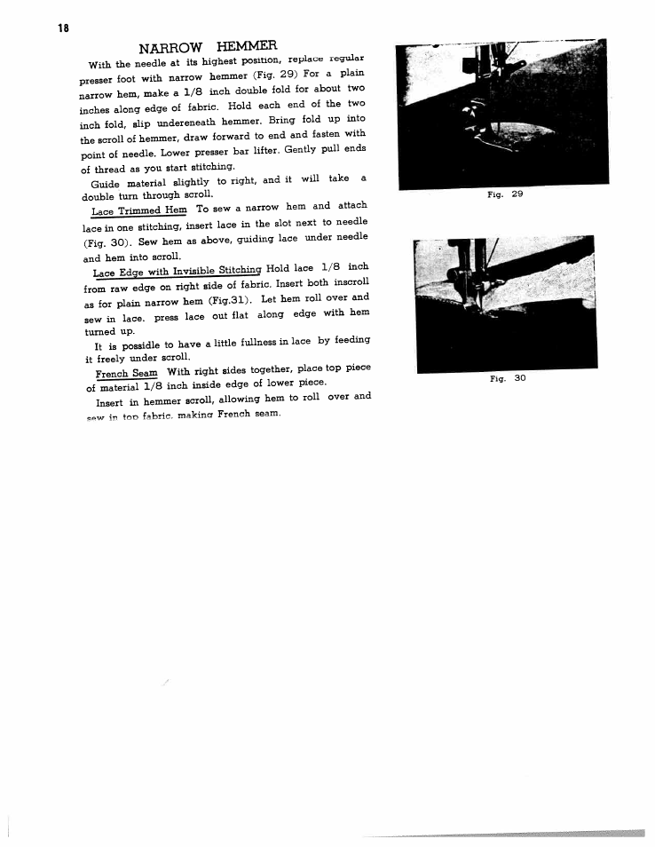 Narrow hemmer | SINGER WS1112 User Manual | Page 19 / 28